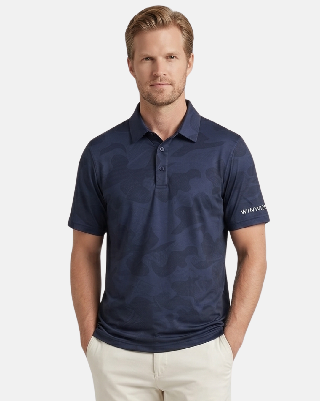 Navy - Camoflow Golf Polo