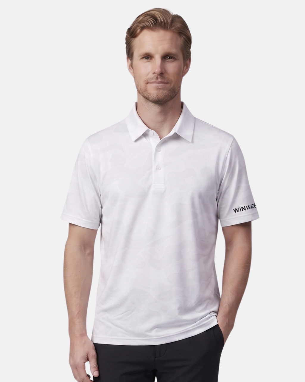 White - Camoflow Golf Polo Shirt