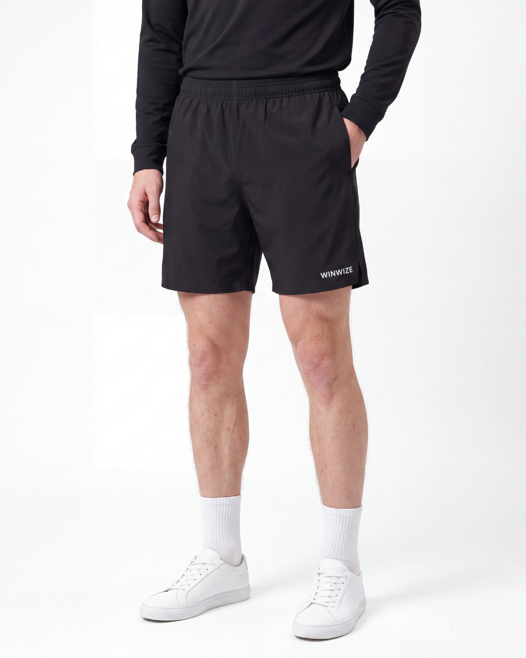 Black Court Shorts